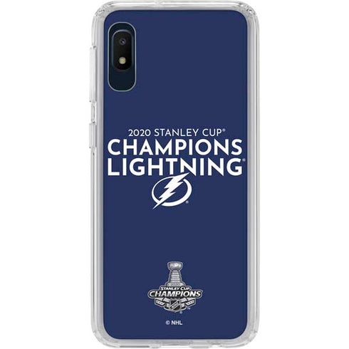 NHL 2020 Stanley Cup Champions Lightning Galaxy A10e Clear Case