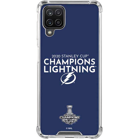NHL 2020 Stanley Cup Champions Lightning Galaxy A12 Clear Case