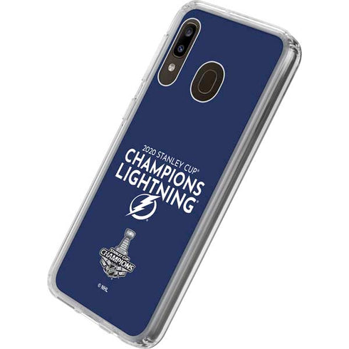 NHL 2020 Stanley Cup Champions Lightning Galaxy A20 Clear Case