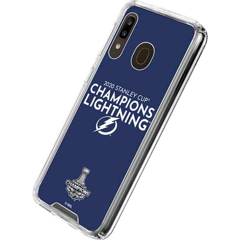 NHL 2020 Stanley Cup Champions Lightning Galaxy A30 Clear Case