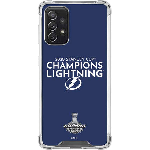 NHL 2020 Stanley Cup Champions Lightning Galaxy A72 5G Clear Case