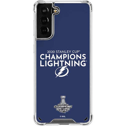 NHL 2020 Stanley Cup Champions Lightning Galaxy S21 Plus 5G Clear Case