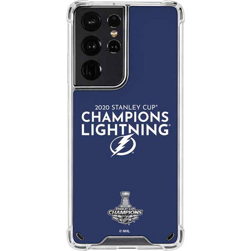NHL 2020 Stanley Cup Champions Lightning Galaxy S21 Ultra 5G Clear Case