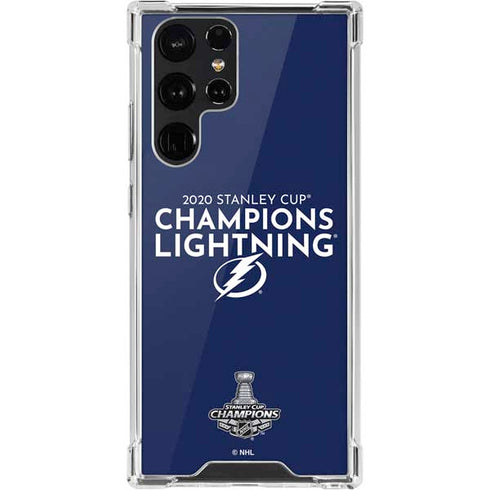 NHL 2020 Stanley Cup Champions Lightning Galaxy S22 Ultra Clear Case