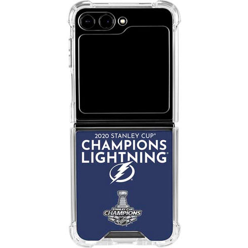 NHL 2020 Stanley Cup Champions Lightning Galaxy Z Flip5 5G Clear Case