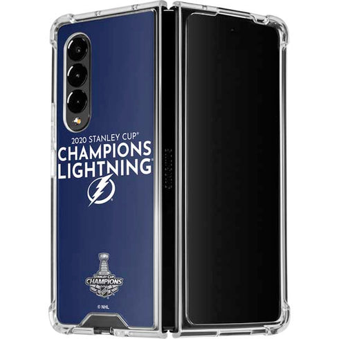 NHL 2020 Stanley Cup Champions Lightning Galaxy Z Fold4 5G Clear Case