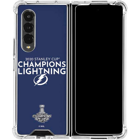 NHL 2020 Stanley Cup Champions Lightning Galaxy Z Fold4 5G Clear Case