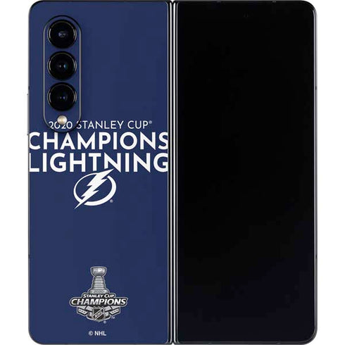 NHL 2020 Stanley Cup Champions Lightning Galaxy Z Fold4 5G Skin