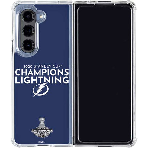 NHL 2020 Stanley Cup Champions Lightning Galaxy Z Fold5 5G Clear Case