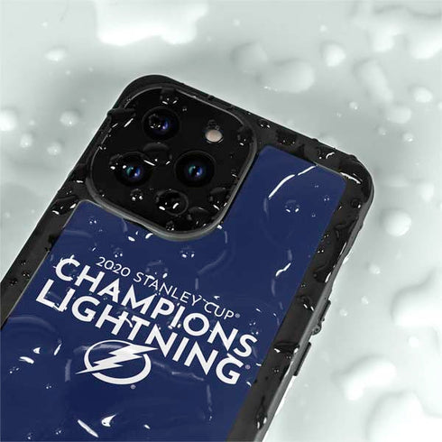 NHL 2020 Stanley Cup Champions Lightning iPhone 14 Pro Max Waterproof Case
