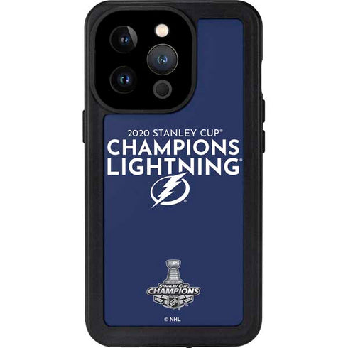 NHL 2020 Stanley Cup Champions Lightning iPhone 14 Pro Waterproof Case