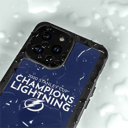 NHL 2020 Stanley Cup Champions Lightning iPhone 14 Pro Waterproof Case