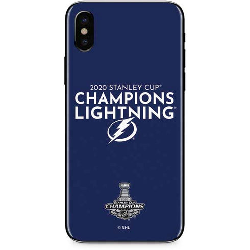 NHL 2020 Stanley Cup Champions Lightning iPhone X Skin