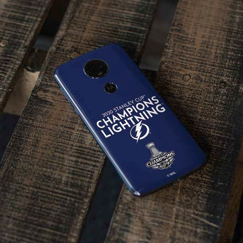 NHL 2020 Stanley Cup Champions Lightning Moto E5 Plus Skin