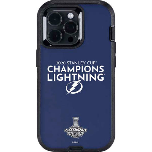 NHL 2020 Stanley Cup Champions Lightning Otterbox Defender iPhone Skin