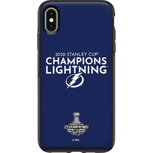 NHL 2020 Stanley Cup Champions Lightning Otterbox Symmetry iPhone Skin