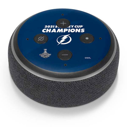 NHL 2021 Stanley Cup Champions Tampa Bay Lightning Amazon Echo Dot Skin