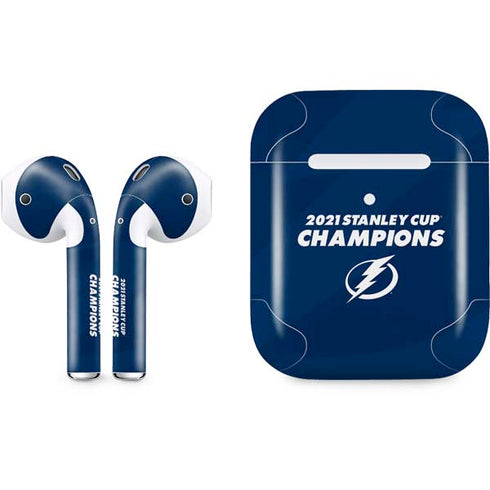 NHL 2021 Stanley Cup Champions Tampa Bay Lightning Apple AirPods 2 Skin