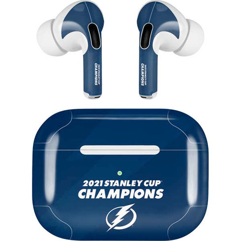 NHL 2021 Stanley Cup Champions Tampa Bay Lightning Apple AirPods Pro Skin
