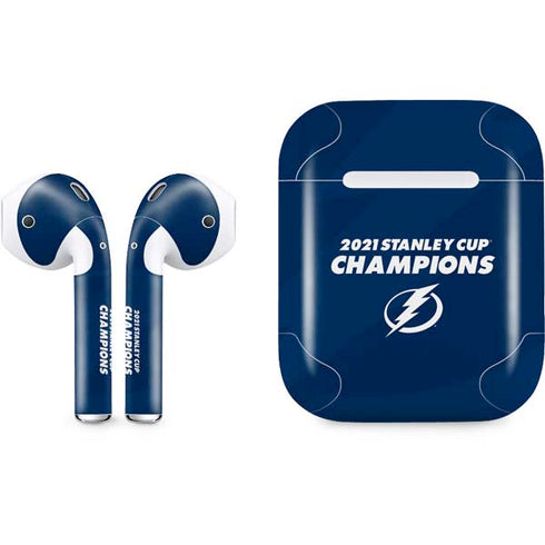 NHL 2021 Stanley Cup Champions Tampa Bay Lightning Apple AirPods Skin
