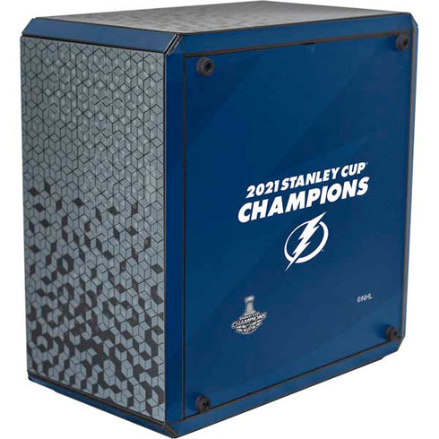 NHL 2021 Stanley Cup Champions Tampa Bay Lightning Cooler Master MasterBox Q300L Mini Tower Skin