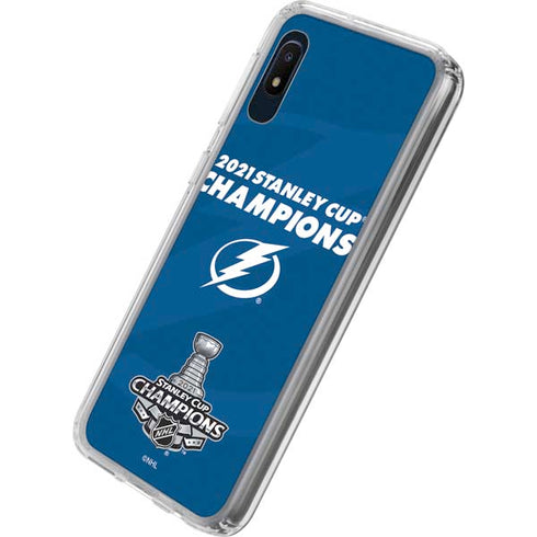 NHL 2021 Stanley Cup Champions Tampa Bay Lightning Galaxy A10e Clear Case