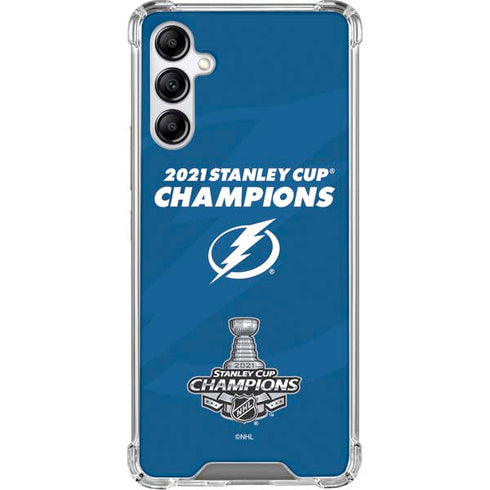 NHL 2021 Stanley Cup Champions Tampa Bay Lightning Galaxy A15 5G Clear Case