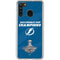NHL 2021 Stanley Cup Champions Tampa Bay Lightning Galaxy A21 Clear Case