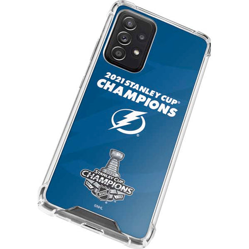 NHL 2021 Stanley Cup Champions Tampa Bay Lightning Galaxy A52 5G Clear Case
