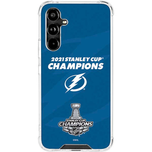 NHL 2021 Stanley Cup Champions Tampa Bay Lightning Galaxy A54 5G Clear Case