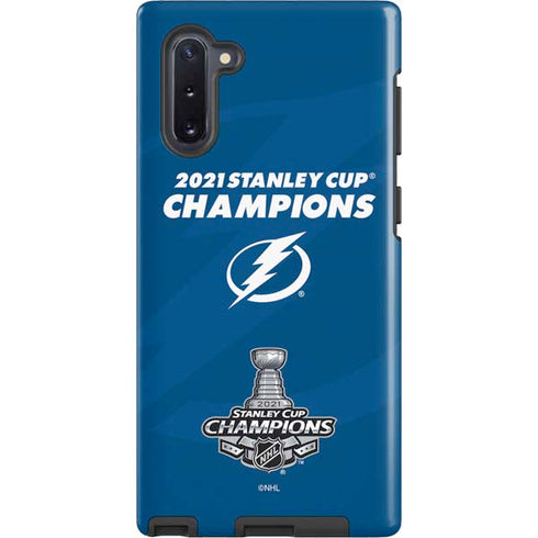 NHL 2021 Stanley Cup Champions Tampa Bay Lightning Galaxy Note 10 Pro Case