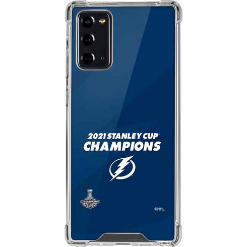 NHL 2021 Stanley Cup Champions Tampa Bay Lightning Galaxy Note20 5G Clear Case