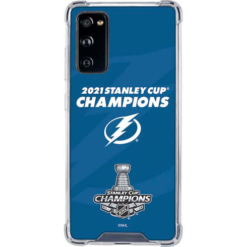 NHL 2021 Stanley Cup Champions Tampa Bay Lightning Galaxy S20 FE Clear Case