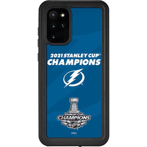 NHL 2021 Stanley Cup Champions Tampa Bay Lightning Galaxy S20 Plus Waterproof Case