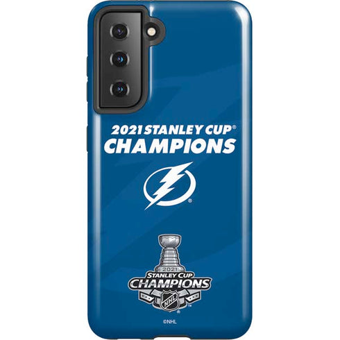 NHL 2021 Stanley Cup Champions Tampa Bay Lightning Galaxy S21 5G Pro Case