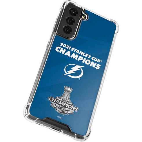 NHL 2021 Stanley Cup Champions Tampa Bay Lightning Galaxy S21 FE Clear Case