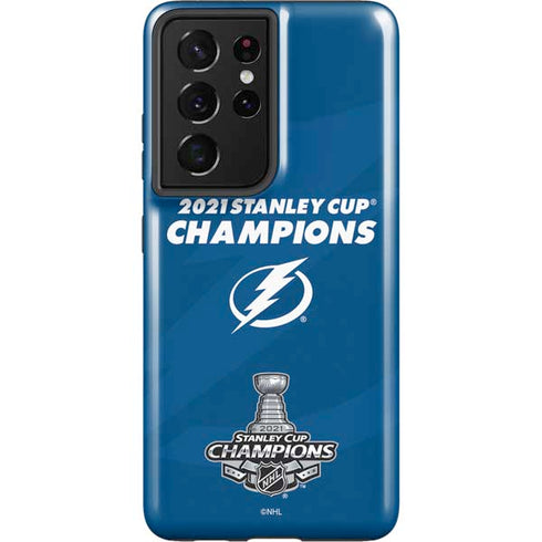 NHL 2021 Stanley Cup Champions Tampa Bay Lightning Galaxy S21 Ultra 5G Pro Case