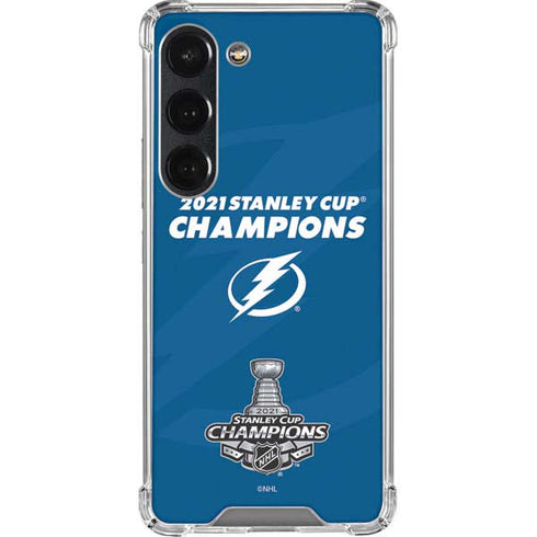 NHL 2021 Stanley Cup Champions Tampa Bay Lightning Galaxy S23 Clear Case