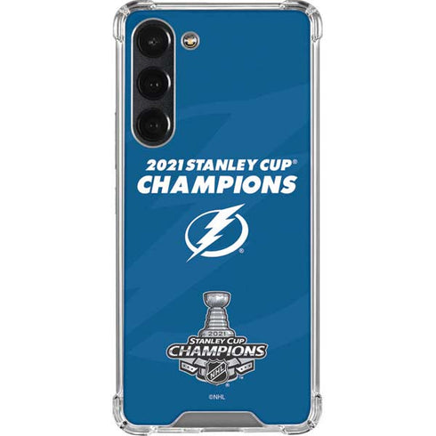 NHL 2021 Stanley Cup Champions Tampa Bay Lightning Galaxy S23 Plus Clear Case