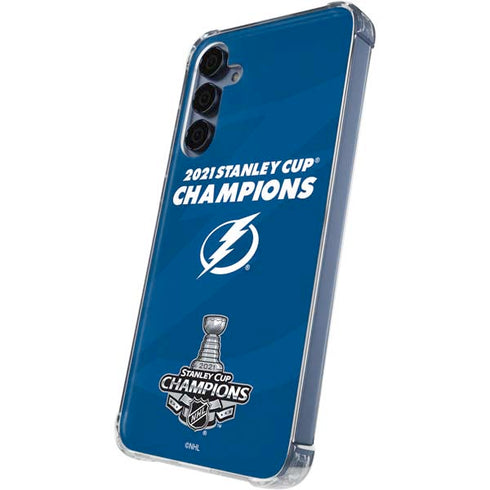 NHL 2021 Stanley Cup Champions Tampa Bay Lightning Galaxy S24 Clear Case