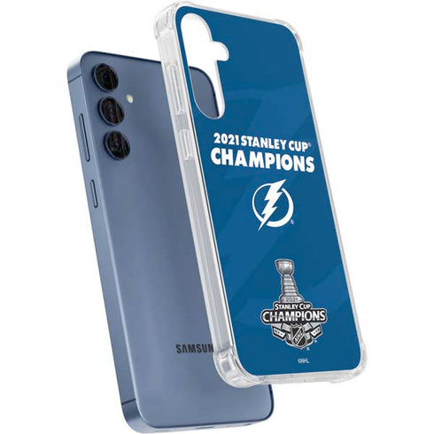 NHL 2021 Stanley Cup Champions Tampa Bay Lightning Galaxy S24 Clear Case
