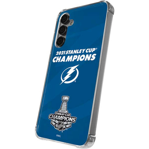 NHL 2021 Stanley Cup Champions Tampa Bay Lightning Galaxy S24 Plus Clear Case