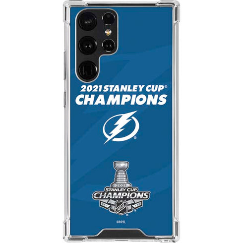 NHL 2021 Stanley Cup Champions Tampa Bay Lightning Galaxy S24 Ultra Clear Case