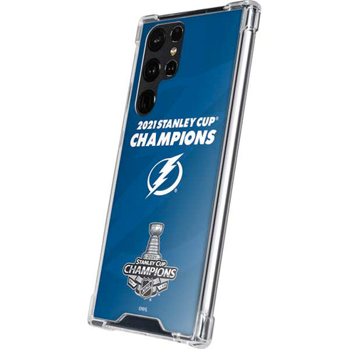 NHL 2021 Stanley Cup Champions Tampa Bay Lightning Galaxy S24 Ultra Clear Case