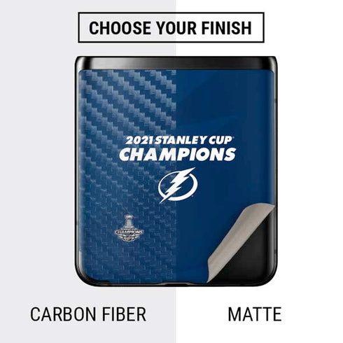 NHL 2021 Stanley Cup Champions Tampa Bay Lightning Galaxy Z Flip Skin