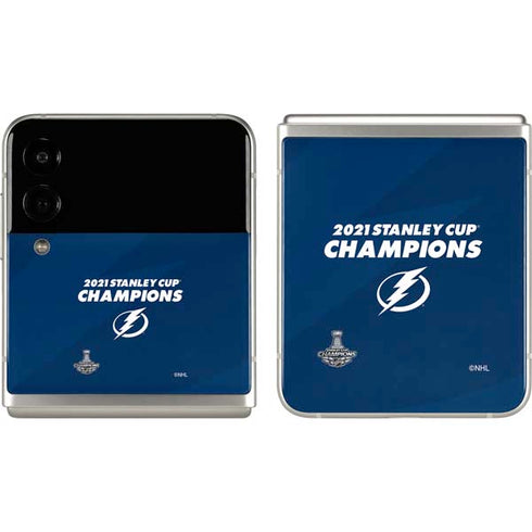 NHL 2021 Stanley Cup Champions Tampa Bay Lightning Galaxy Z Flip3 5G Skin