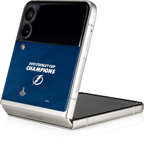 NHL 2021 Stanley Cup Champions Tampa Bay Lightning Galaxy Z Flip3 5G Skin