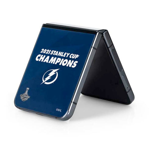 NHL 2021 Stanley Cup Champions Tampa Bay Lightning Galaxy Z Flip5 5G Skin