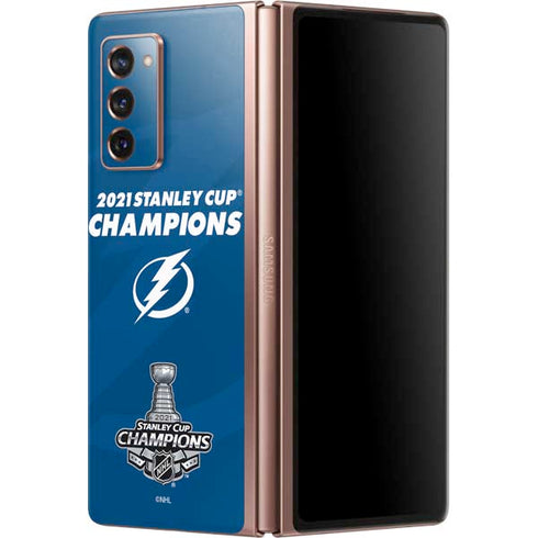 NHL 2021 Stanley Cup Champions Tampa Bay Lightning Galaxy Z Fold2 5G Skin