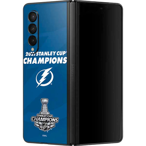 NHL 2021 Stanley Cup Champions Tampa Bay Lightning Galaxy Z Fold3 5G Skin